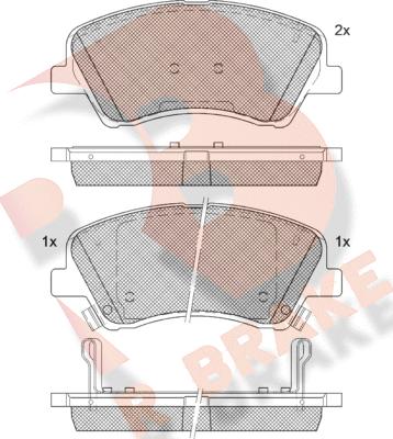 R Brake RB2298-207 - Kit de plaquettes de frein, frein à disque cwaw.fr