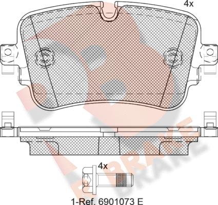 R Brake RB2248 - Kit de plaquettes de frein, frein à disque cwaw.fr