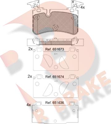 R Brake RB2209 - Kit de plaquettes de frein, frein à disque cwaw.fr