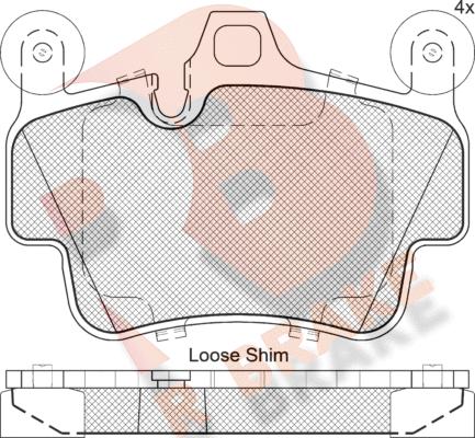 R Brake RB2204 - Kit de plaquettes de frein, frein à disque cwaw.fr