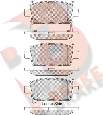 R Brake RB2205 - Kit de plaquettes de frein, frein à disque cwaw.fr