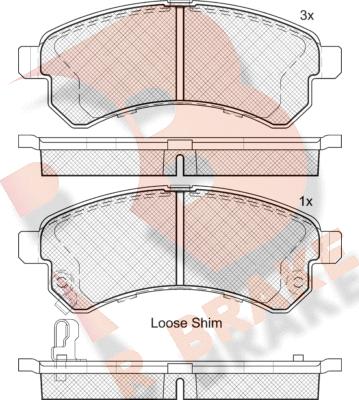 R Brake RB2201 - Kit de plaquettes de frein, frein à disque cwaw.fr