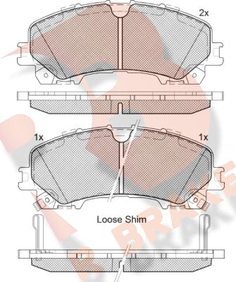 R Brake RB2202 - Kit de plaquettes de frein, frein à disque cwaw.fr