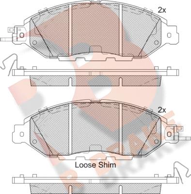 R Brake RB2234 - Kit de plaquettes de frein, frein à disque cwaw.fr