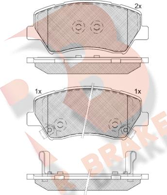 R Brake RB2236-203 - Kit de plaquettes de frein, frein à disque cwaw.fr