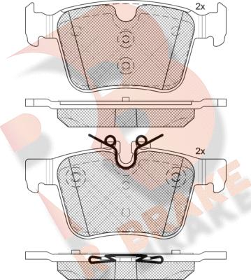 R Brake RB2232 - Kit de plaquettes de frein, frein à disque cwaw.fr