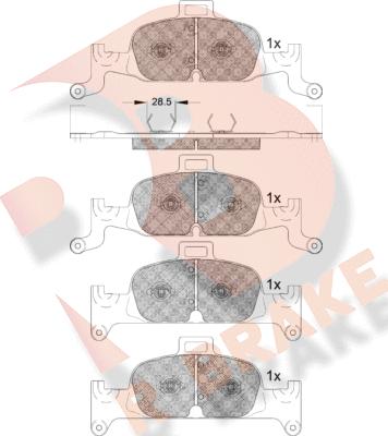 R Brake RB2279 - Kit de plaquettes de frein, frein à disque cwaw.fr