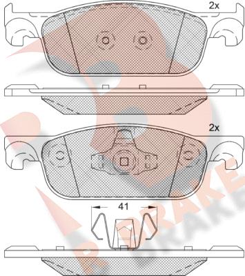 R Brake RB2274 - Kit de plaquettes de frein, frein à disque cwaw.fr