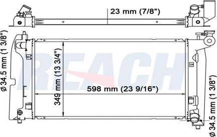 REACH 1.40.14940.523 - Radiateur, refroidissement du moteur cwaw.fr