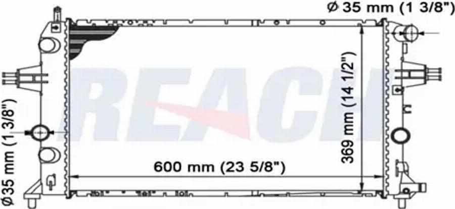 REACH 1.40.14417.534 - Radiateur, refroidissement du moteur cwaw.fr