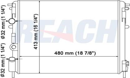 REACH 1.40.15672.534 - Radiateur, refroidissement du moteur cwaw.fr