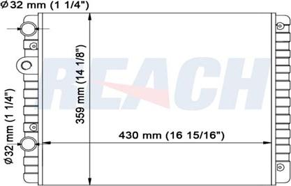 REACH 1.40.15731.534 - Radiateur, refroidissement du moteur cwaw.fr