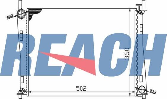 REACH 1.40.13697.523 - Radiateur, refroidissement du moteur cwaw.fr
