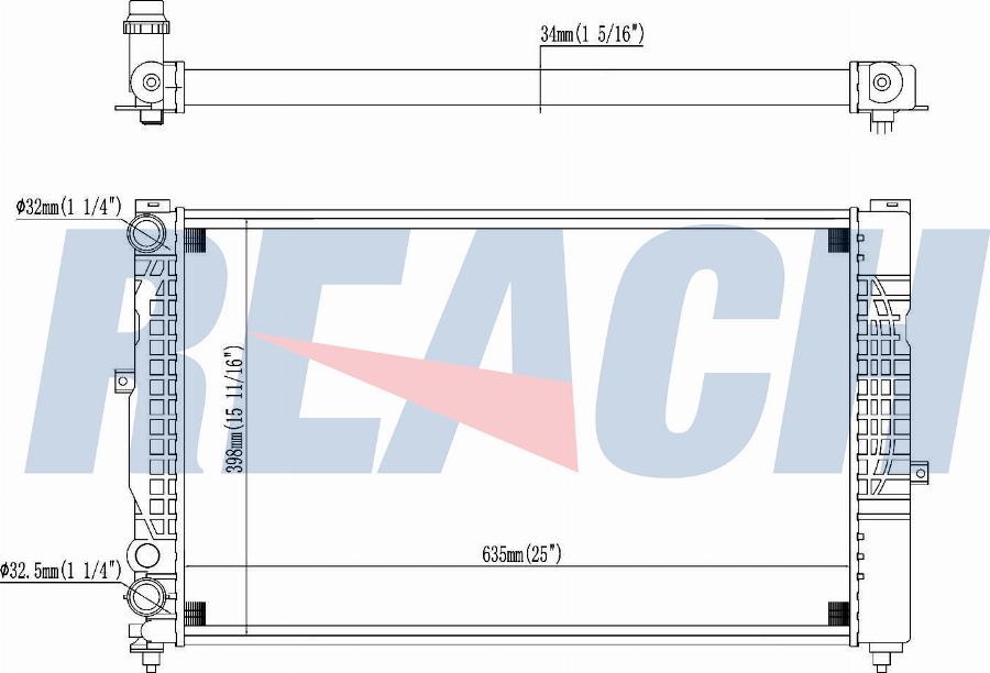 REACH 1.40.13118.534 - Radiateur, refroidissement du moteur cwaw.fr