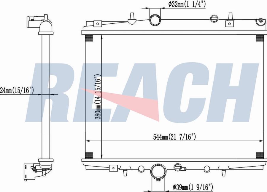 REACH 1.40.13379.523 - Radiateur, refroidissement du moteur cwaw.fr