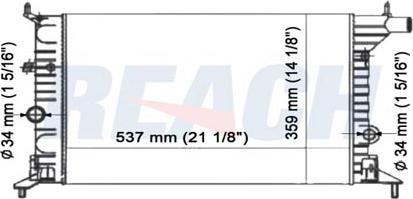 REACH 1.40.17106.523 - Radiateur, refroidissement du moteur cwaw.fr