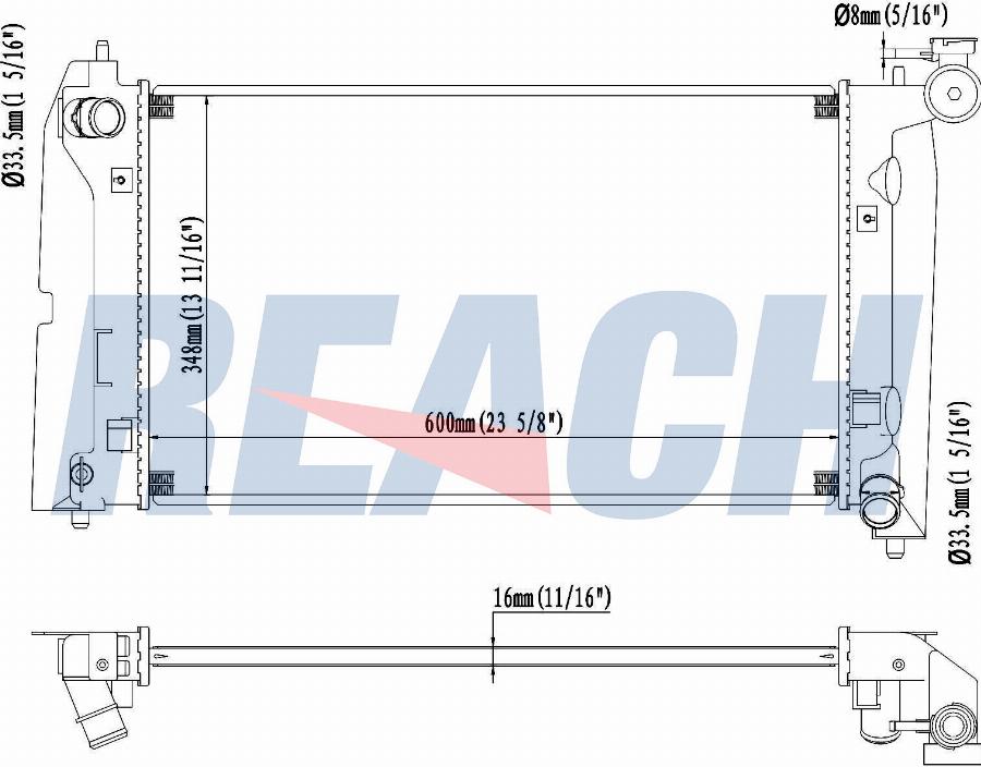 REACH 1.40.20930.116 - Radiateur, refroidissement du moteur cwaw.fr