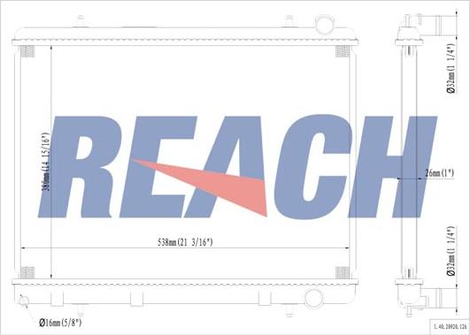 REACH 1.40.20920.126 - Radiateur, refroidissement du moteur cwaw.fr