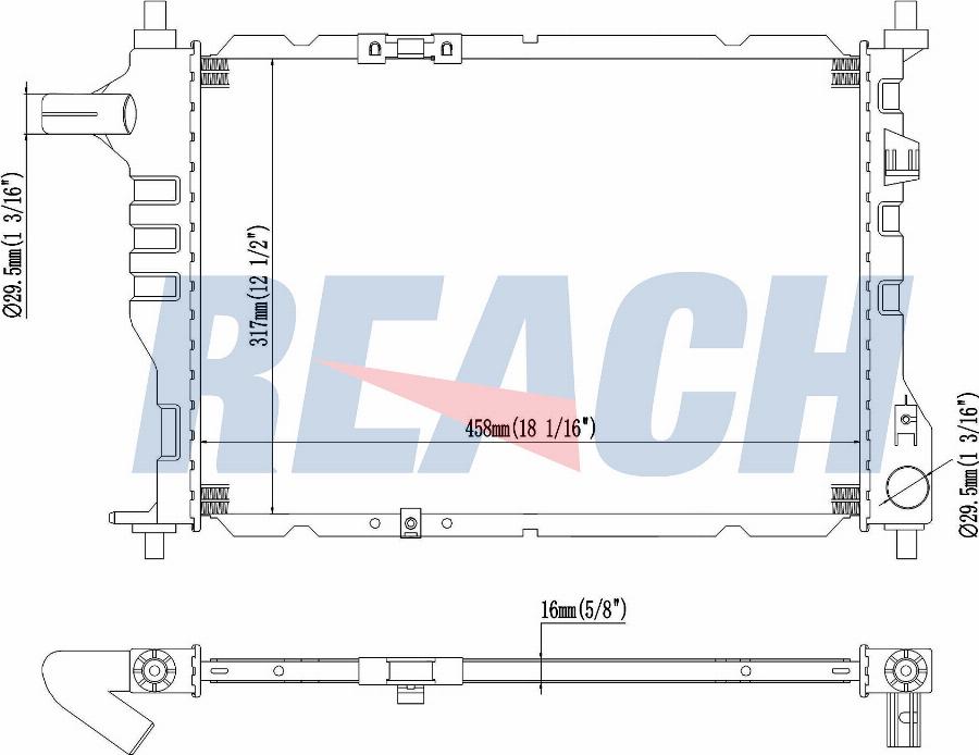 REACH 1.40.20222.116 - Radiateur, refroidissement du moteur cwaw.fr