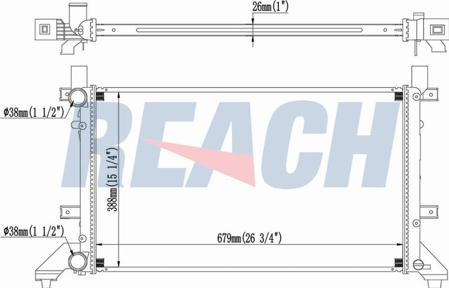 REACH 1.40.20798.126 - Radiateur, refroidissement du moteur cwaw.fr