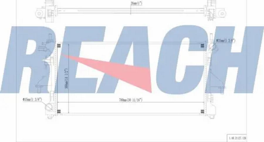 REACH 1.40.21127.126 - Radiateur, refroidissement du moteur cwaw.fr