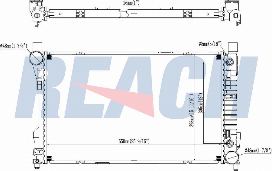 REACH 1.40.21730.126 - Radiateur, refroidissement du moteur cwaw.fr