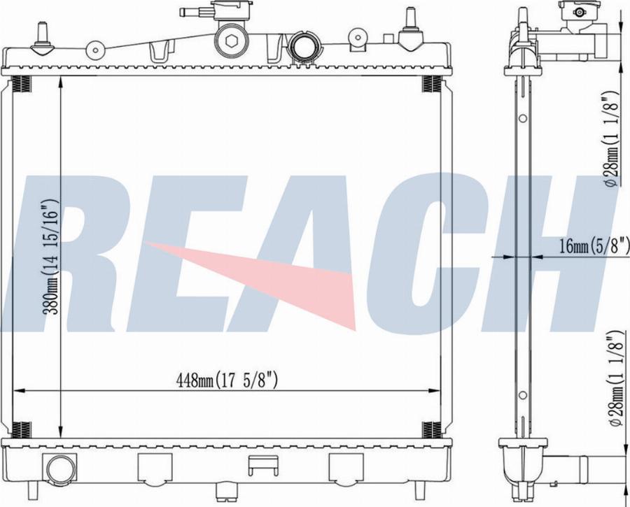 REACH 1.40.23709.116 - Radiateur, refroidissement du moteur cwaw.fr