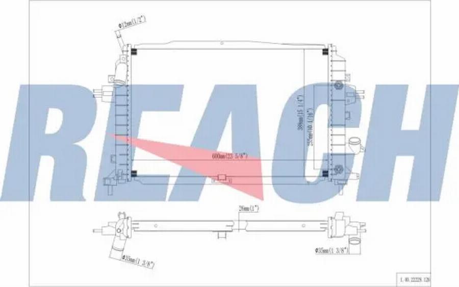 REACH 1.40.22229.126 - Radiateur, refroidissement du moteur cwaw.fr