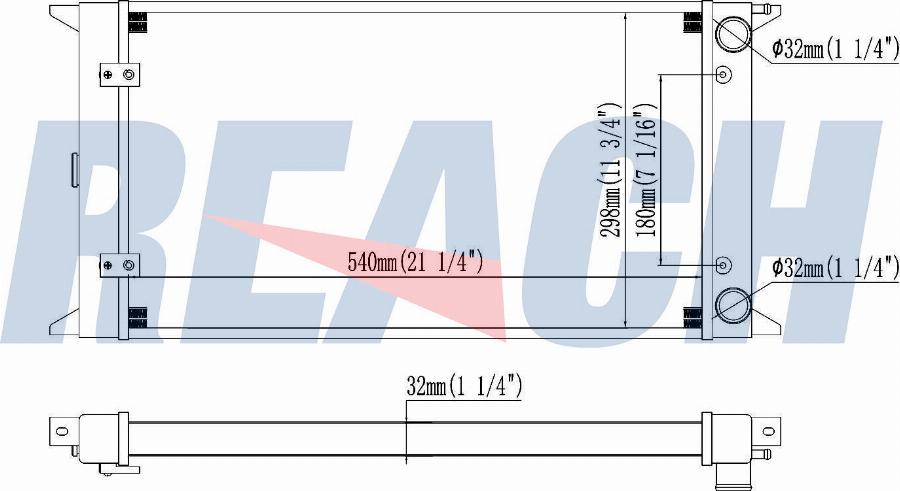 REACH 1.41.633.432 - Radiateur, refroidissement du moteur cwaw.fr