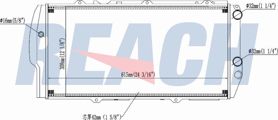 REACH 1.41.199.542 - Radiateur, refroidissement du moteur cwaw.fr