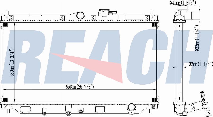 REACH 1.41.1940.132 - Radiateur, refroidissement du moteur cwaw.fr