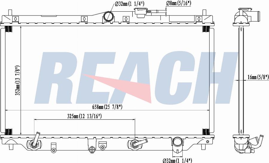 REACH 1.41.19.116 - Radiateur, refroidissement du moteur cwaw.fr