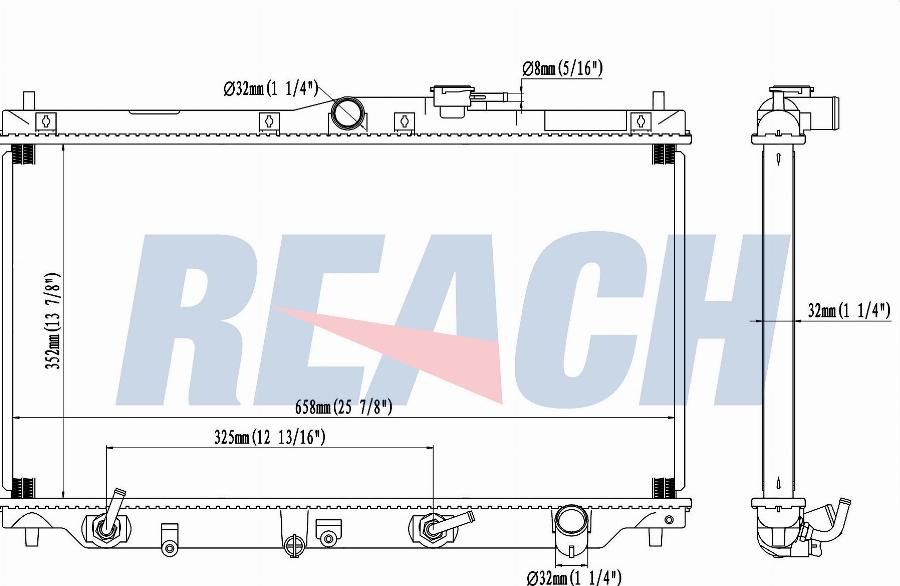 REACH 1.41.19.132 - Radiateur, refroidissement du moteur cwaw.fr