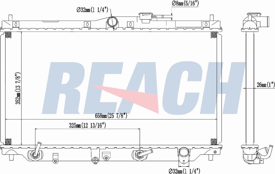 REACH 1.41.19.126 - Radiateur, refroidissement du moteur cwaw.fr