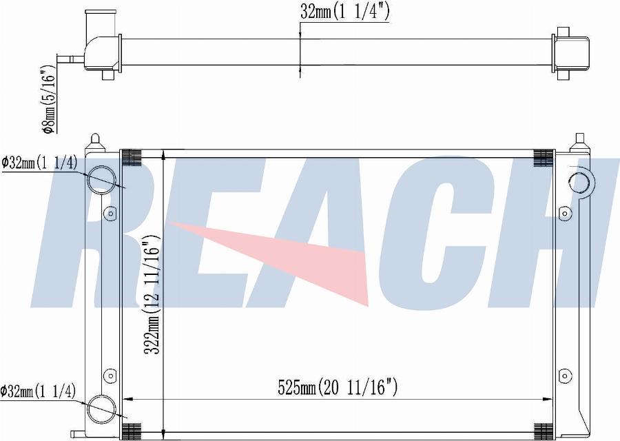 REACH 1.41.837.532 - Radiateur, refroidissement du moteur cwaw.fr