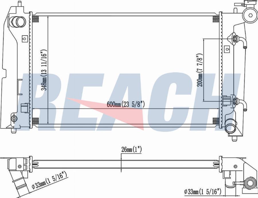 REACH 1.41.2428.126YP - Radiateur, refroidissement du moteur cwaw.fr