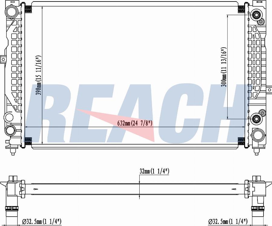 REACH 1.41.2648.132 - Radiateur, refroidissement du moteur cwaw.fr