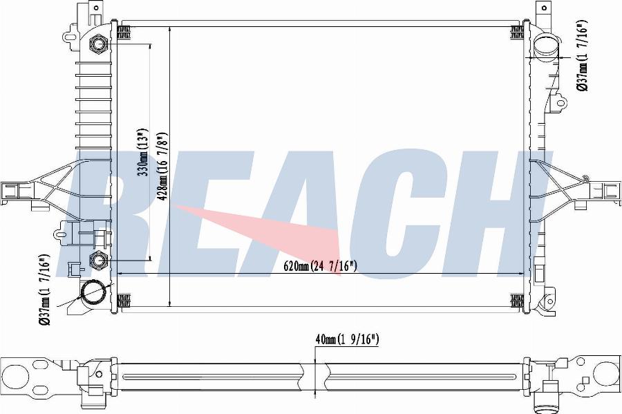 REACH 1.41.2804.142 - Radiateur, refroidissement du moteur cwaw.fr