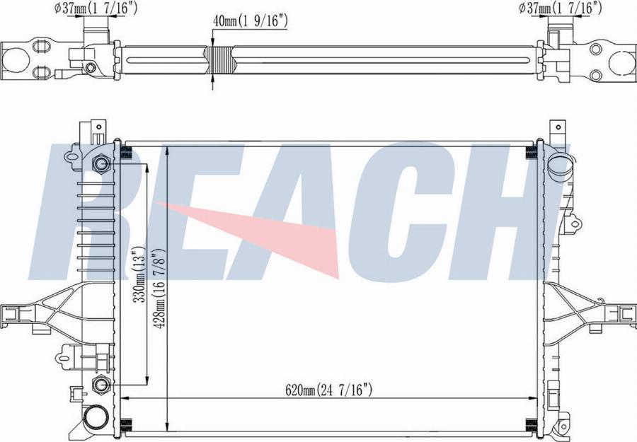 REACH 1.41.2805.142 - Radiateur, refroidissement du moteur cwaw.fr