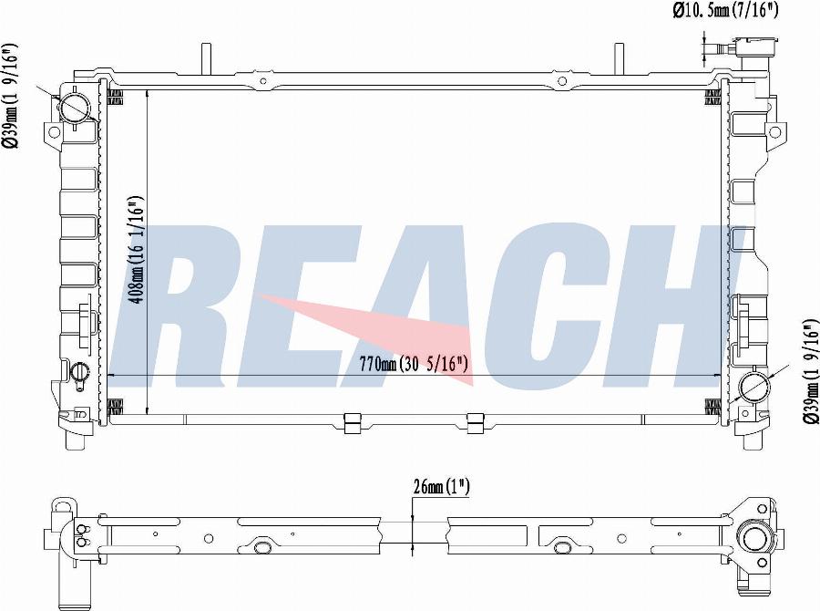 REACH 1.41.2311.126 - Radiateur, refroidissement du moteur cwaw.fr