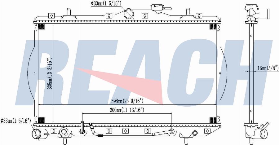 REACH 1.41.2700.116 - Radiateur, refroidissement du moteur cwaw.fr