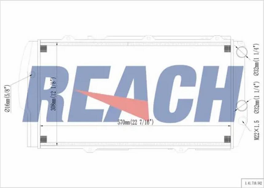 REACH 1.41.710.542 - Radiateur, refroidissement du moteur cwaw.fr