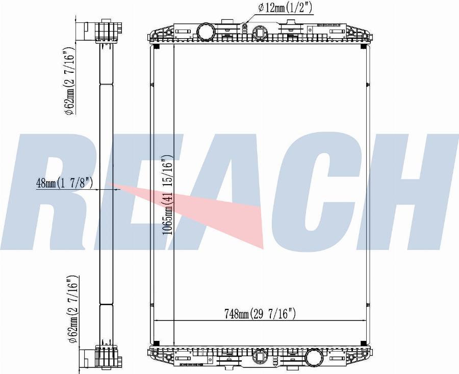 REACH 1.42.10948.148 - Radiateur, refroidissement du moteur cwaw.fr