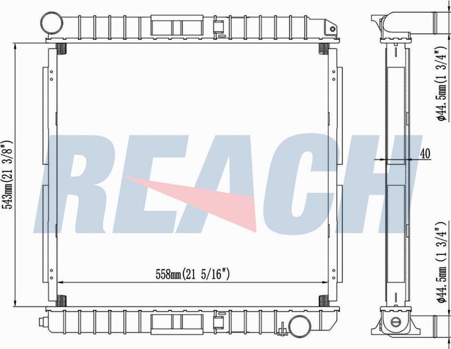 REACH 1.42.10880.142 - Radiateur, refroidissement du moteur cwaw.fr