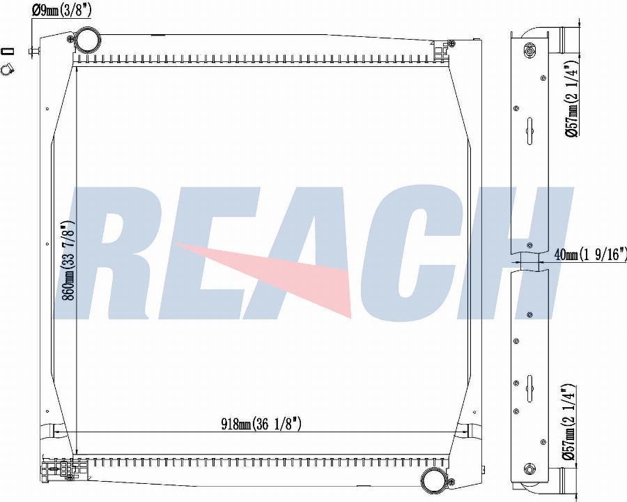 REACH 1.42.10255.142F - Radiateur, refroidissement du moteur cwaw.fr