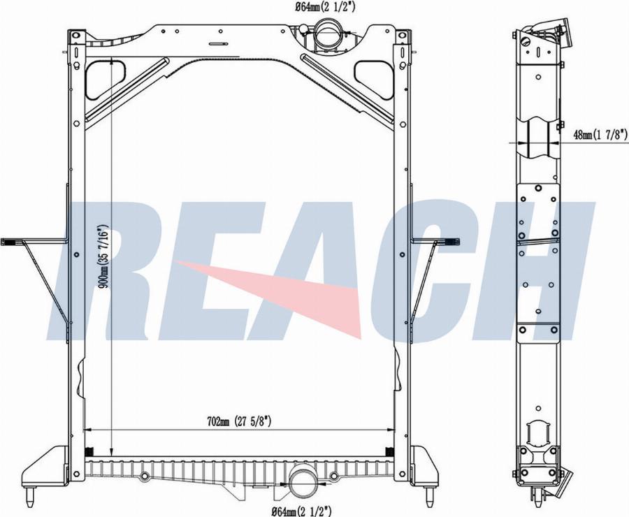 REACH 1.42.10251.148 - Radiateur, refroidissement du moteur cwaw.fr