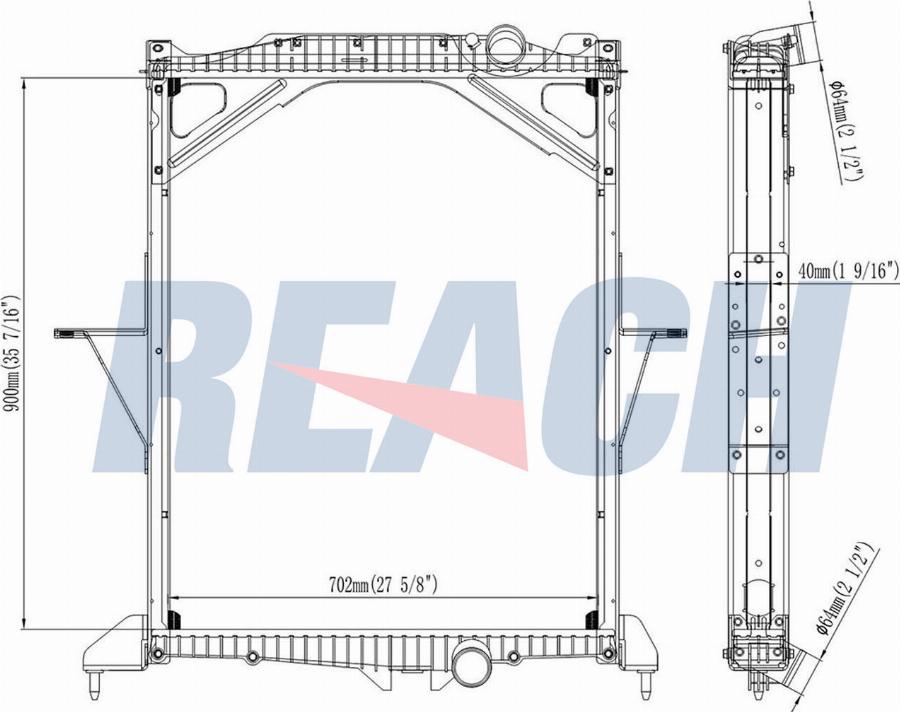 REACH 1.42.10251.142F - Radiateur, refroidissement du moteur cwaw.fr