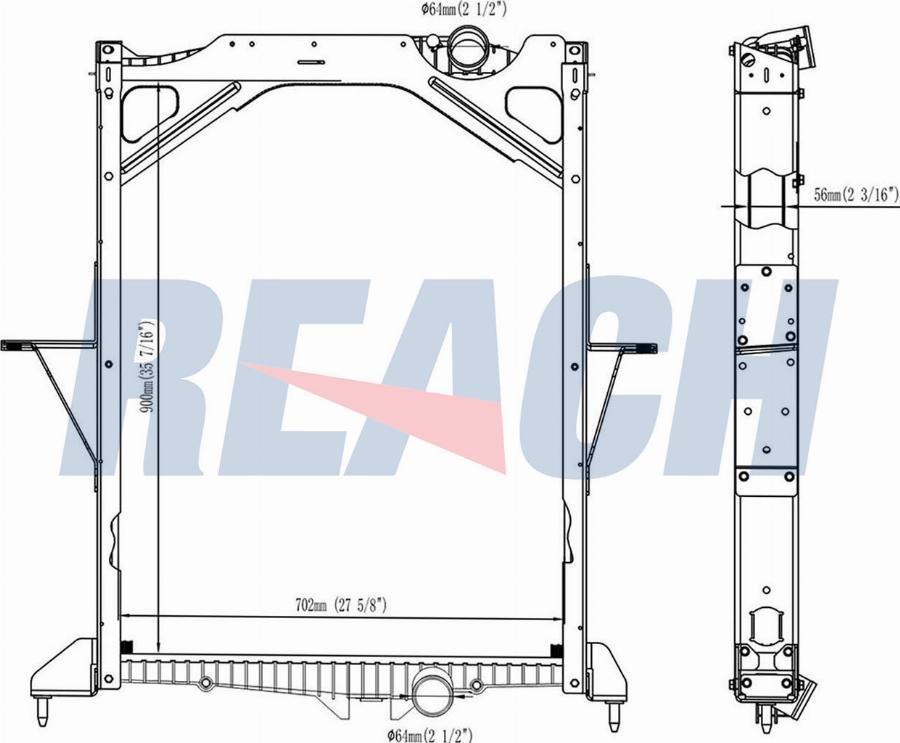 REACH 1.42.10251.156F - Radiateur, refroidissement du moteur cwaw.fr