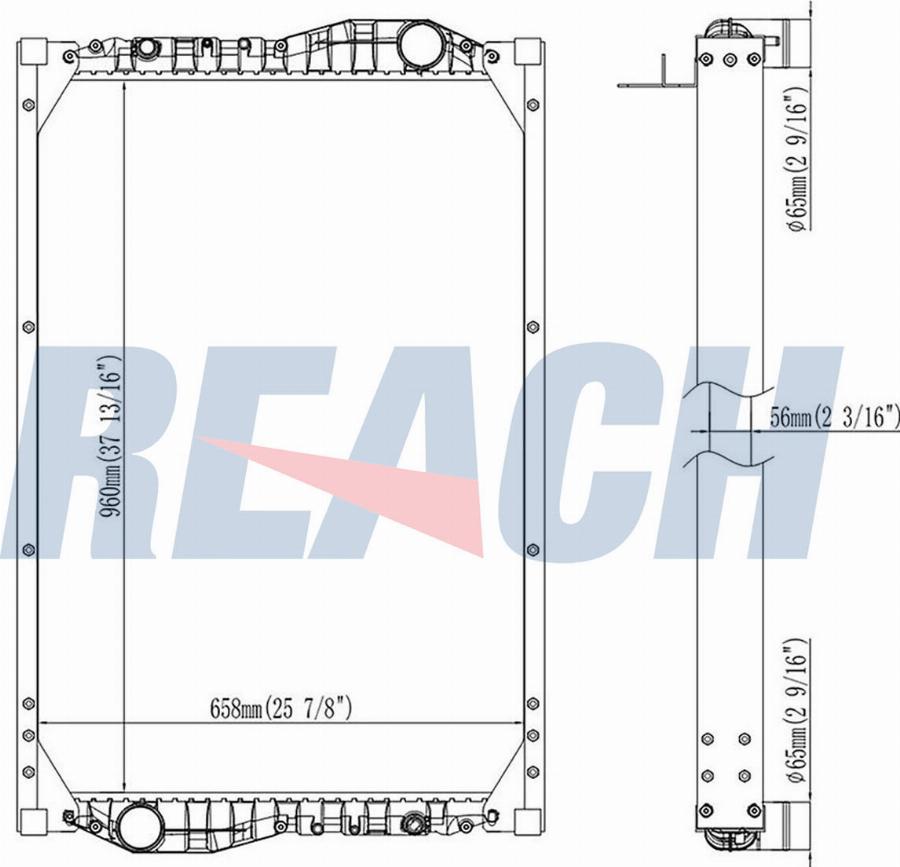 REACH 1.42.10736.156 - Radiateur, refroidissement du moteur cwaw.fr