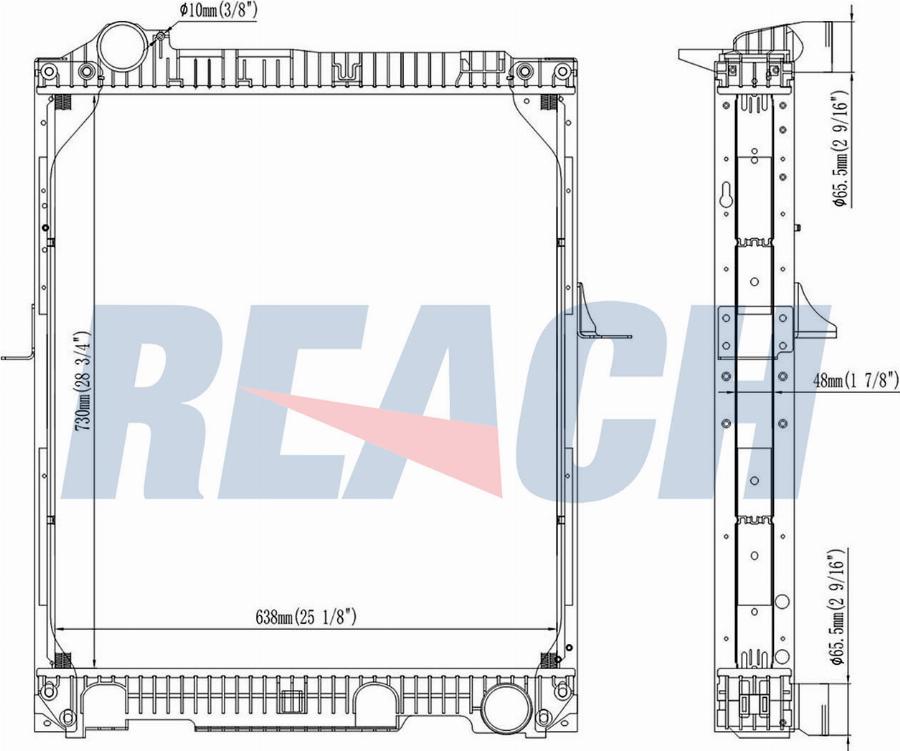 REACH 1.42.11105.148F - Radiateur, refroidissement du moteur cwaw.fr